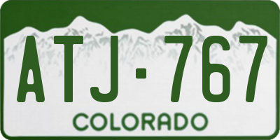 CO license plate ATJ767