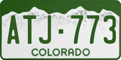 CO license plate ATJ773