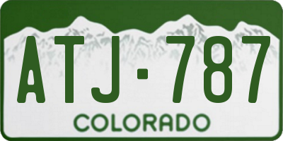 CO license plate ATJ787