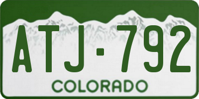 CO license plate ATJ792