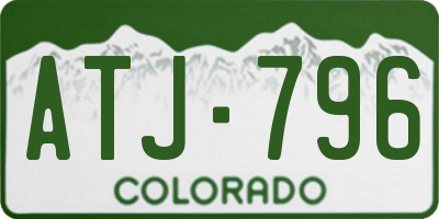 CO license plate ATJ796