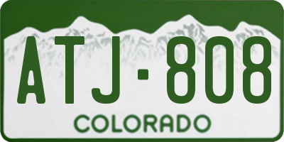 CO license plate ATJ808
