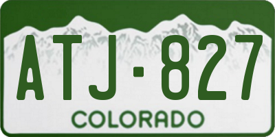 CO license plate ATJ827