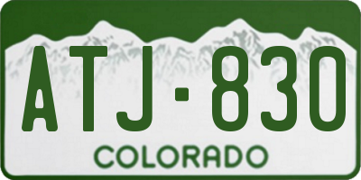 CO license plate ATJ830