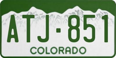 CO license plate ATJ851