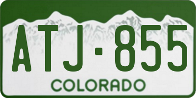 CO license plate ATJ855
