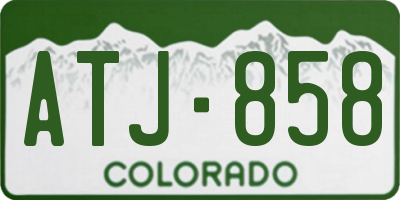 CO license plate ATJ858