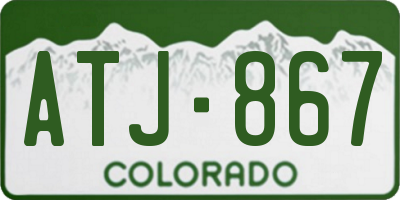 CO license plate ATJ867