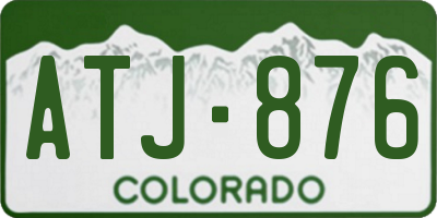 CO license plate ATJ876