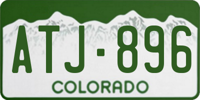 CO license plate ATJ896