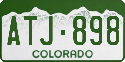 CO license plate ATJ898
