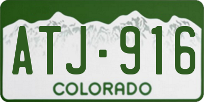 CO license plate ATJ916