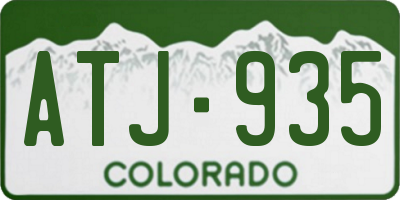 CO license plate ATJ935