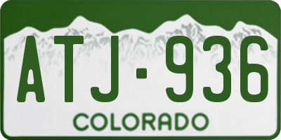 CO license plate ATJ936