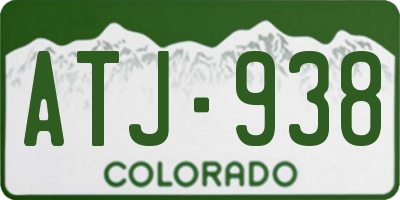 CO license plate ATJ938