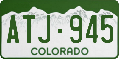 CO license plate ATJ945