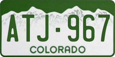CO license plate ATJ967