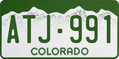 CO license plate ATJ991