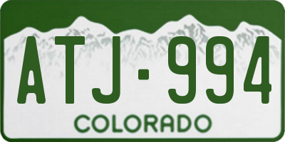 CO license plate ATJ994