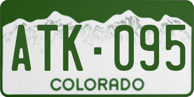 CO license plate ATK095