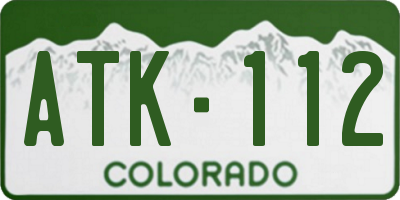 CO license plate ATK112
