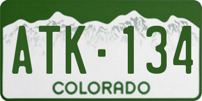 CO license plate ATK134