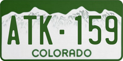 CO license plate ATK159