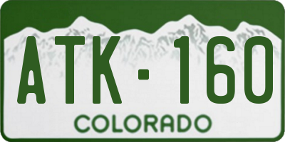 CO license plate ATK160