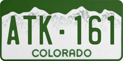 CO license plate ATK161