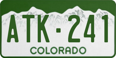 CO license plate ATK241