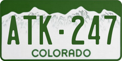 CO license plate ATK247