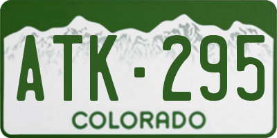 CO license plate ATK295