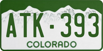 CO license plate ATK393