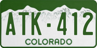 CO license plate ATK412