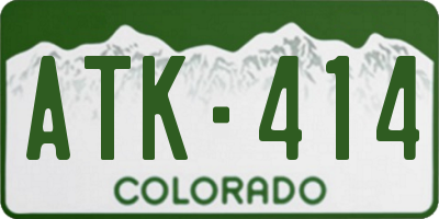 CO license plate ATK414