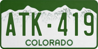 CO license plate ATK419