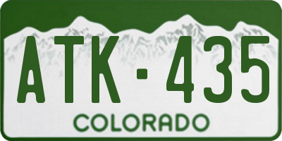 CO license plate ATK435