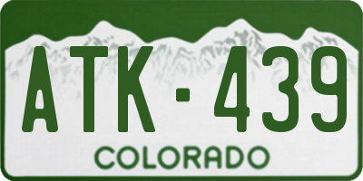 CO license plate ATK439