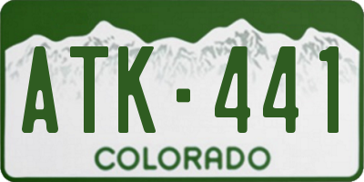CO license plate ATK441