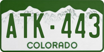 CO license plate ATK443
