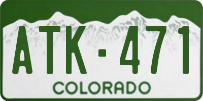 CO license plate ATK471