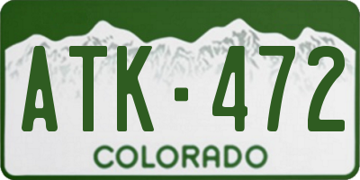 CO license plate ATK472