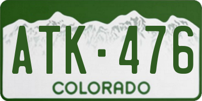 CO license plate ATK476