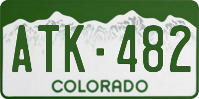 CO license plate ATK482