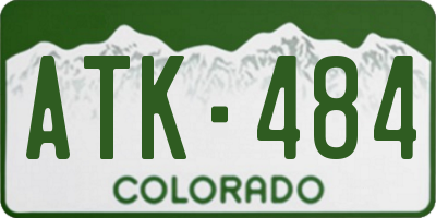 CO license plate ATK484
