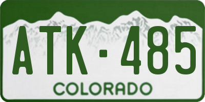 CO license plate ATK485