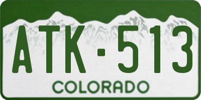 CO license plate ATK513