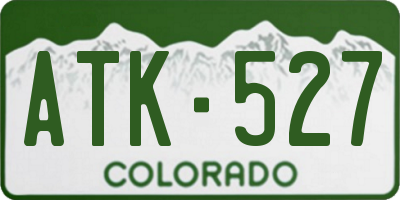 CO license plate ATK527