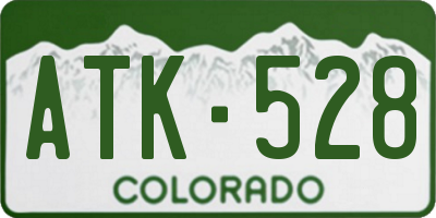 CO license plate ATK528