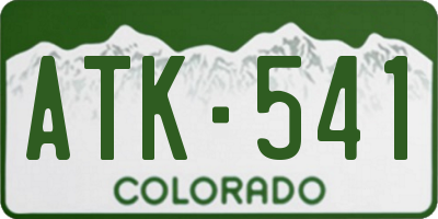 CO license plate ATK541